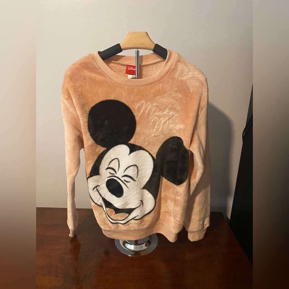 Disney Mickey Mouse Peach Sweater Women’s Small